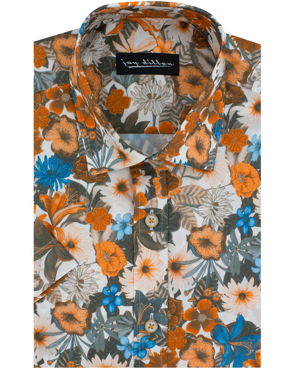 Vintage Floral Short Sleeve Shirt